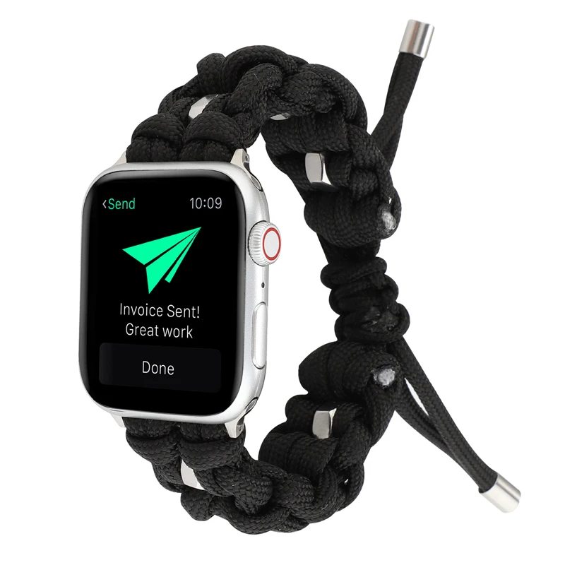 Ремешок регулируемый для apple watch band 44 мм 42 40 38 браслет iwatch 5/4/3/2 уличные дорожные