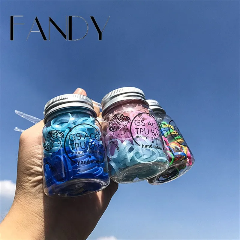 

Резинка для волос FANDY, силиконовый держатель для хвоста с бутылкой, эластичный держатель для волос из ТПУ, резинка для завязывания, кольца, а...
