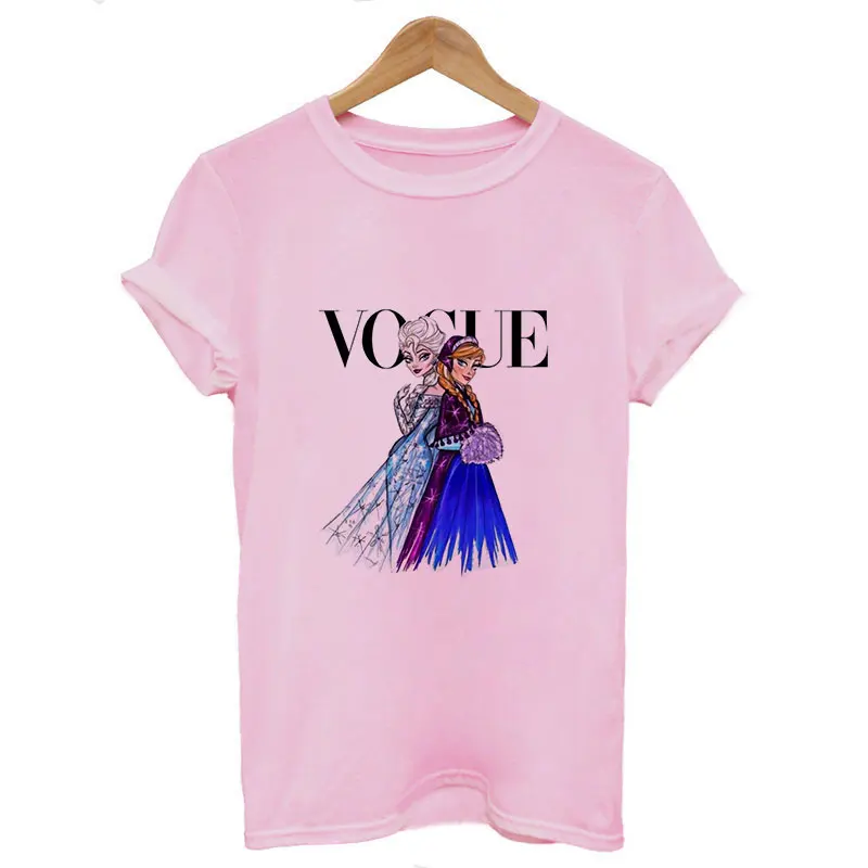 2019 Модные женские топы с короткими рукавами и принтом в виде букв стиле принцессы