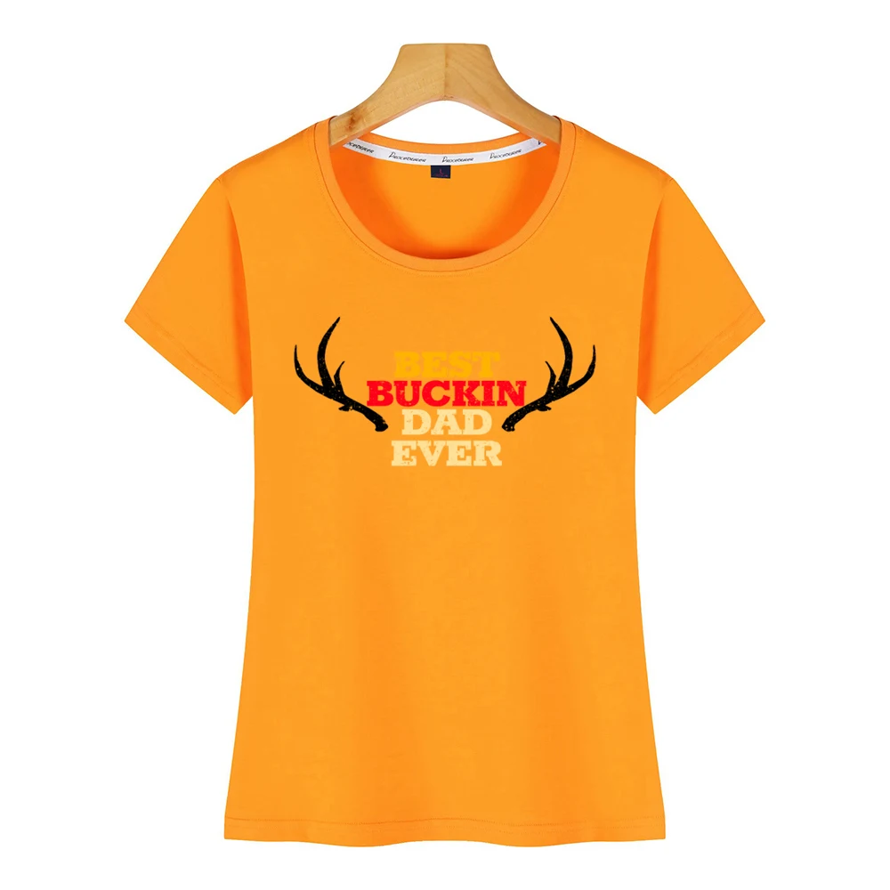 Tops T Shirt Women bow hunting accessory vintage best buckin dad O-Neck Vintage Cotton Female Tshirt | Женская одежда