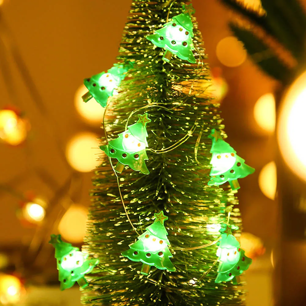 

Christmas Light String Series Snowman Christmas Tree Christmas Bell Copper Wire Light String Garland Holiday Decor Xmas Home