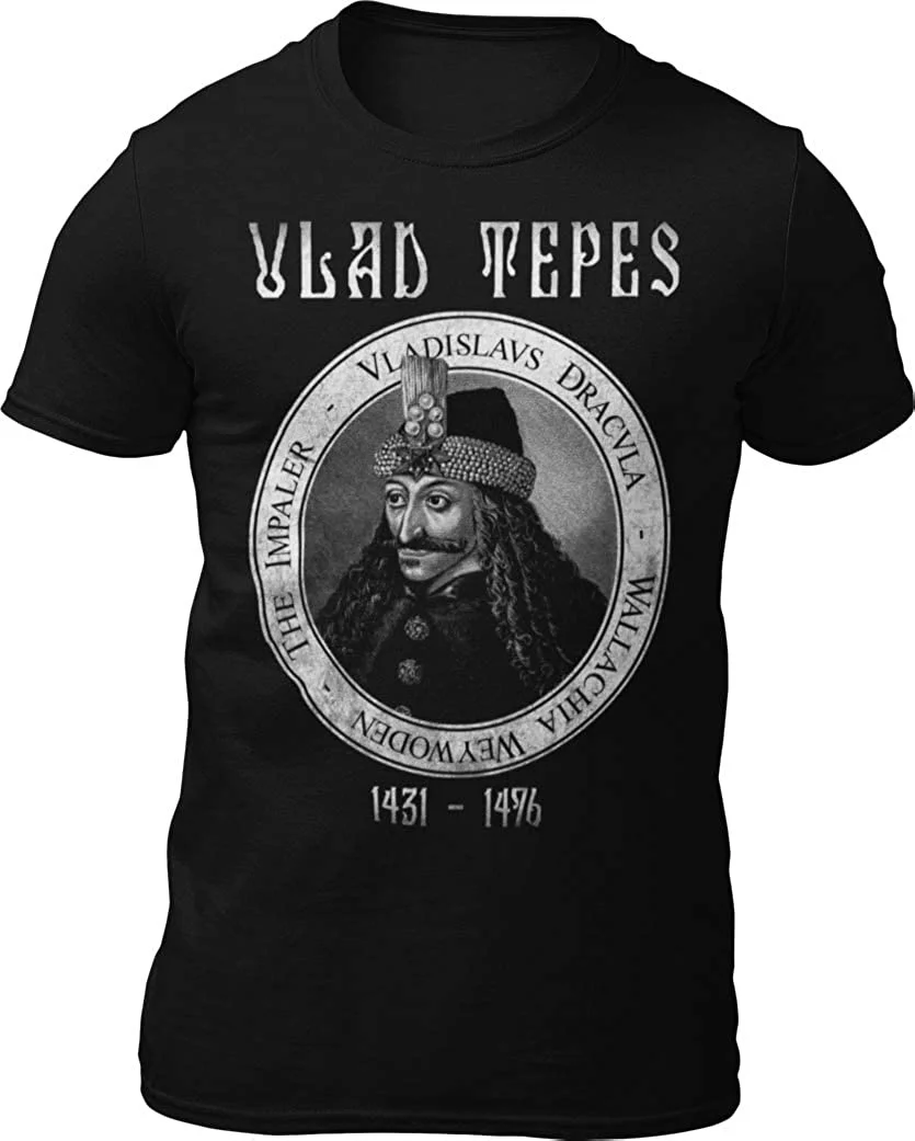 

Футболка Vlad Tepes с изображением крови и Дракулы скоро смерти. Летняя Хлопковая мужская футболка с коротким рукавом и круглым вырезом, Новинка