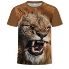 Мужская рубашка с короткими рукавами Tiger Lion футболка с изображением животного, летняя рубашка с рисунком 3DT