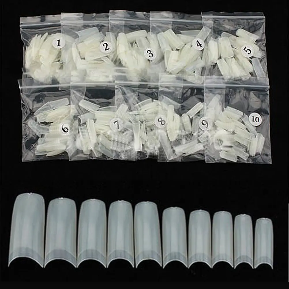 Накладки для ногтей из синтетической смолы 10 размеров 500 шт.|Накладные ногти| |