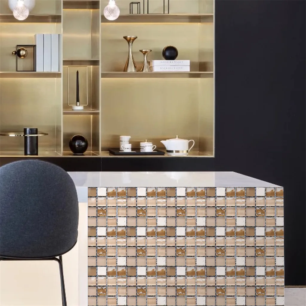 Самоклеящаяся цветная плитка с рисунком 10 шт. напольная наклейка декор для