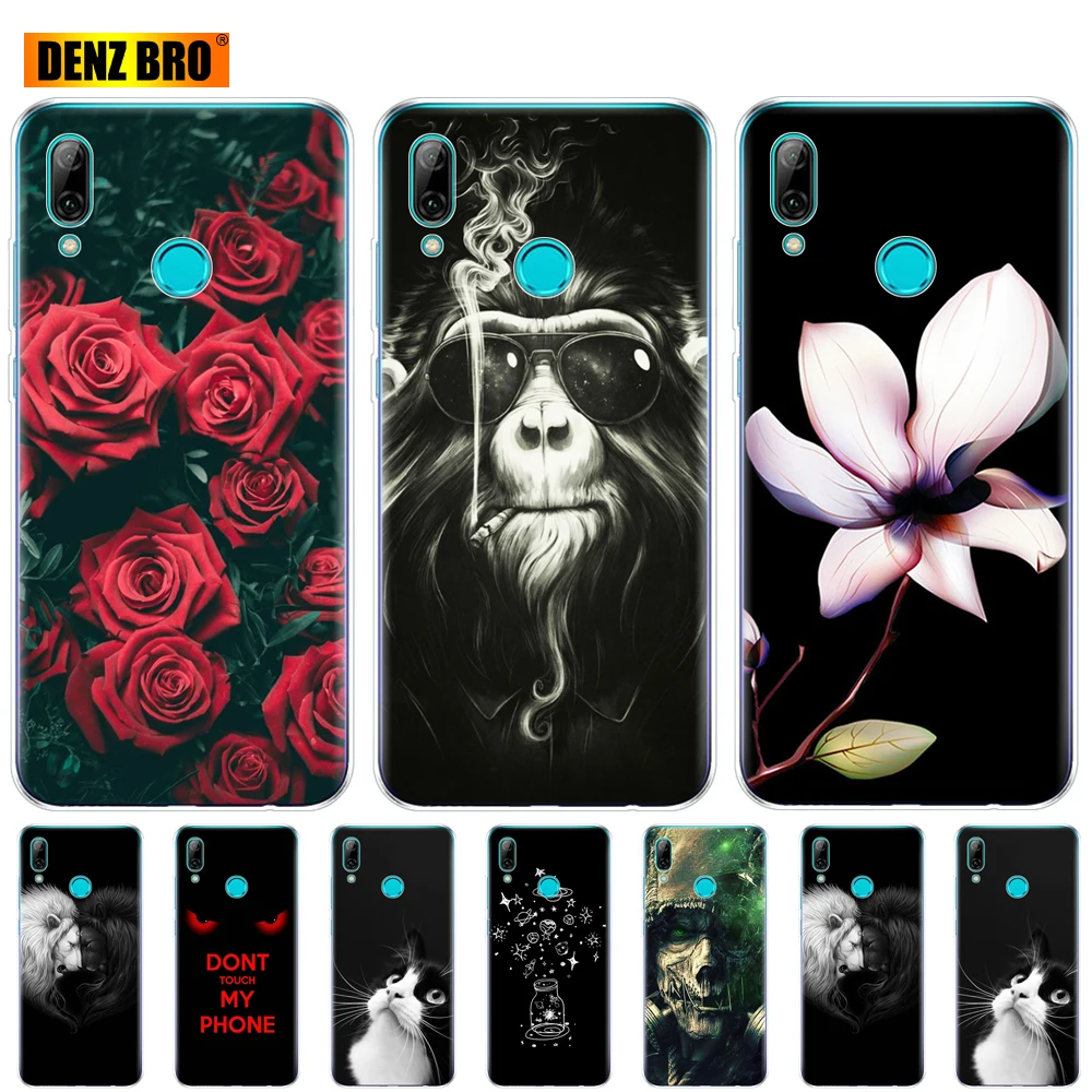Для Huawei P Smart 2019 силиконовая Мягкая задняя крышка из ТПУ для Funda чехол-бампер
