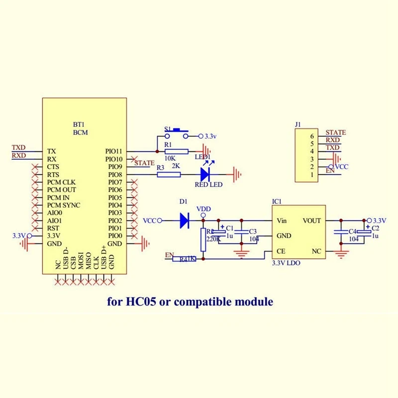 

2 Pas of HC-05 Wireless Bluetooth Radio Frequency Transceiver RF Bluetooth Module 6-Pin Wireless Serial Port BT Module