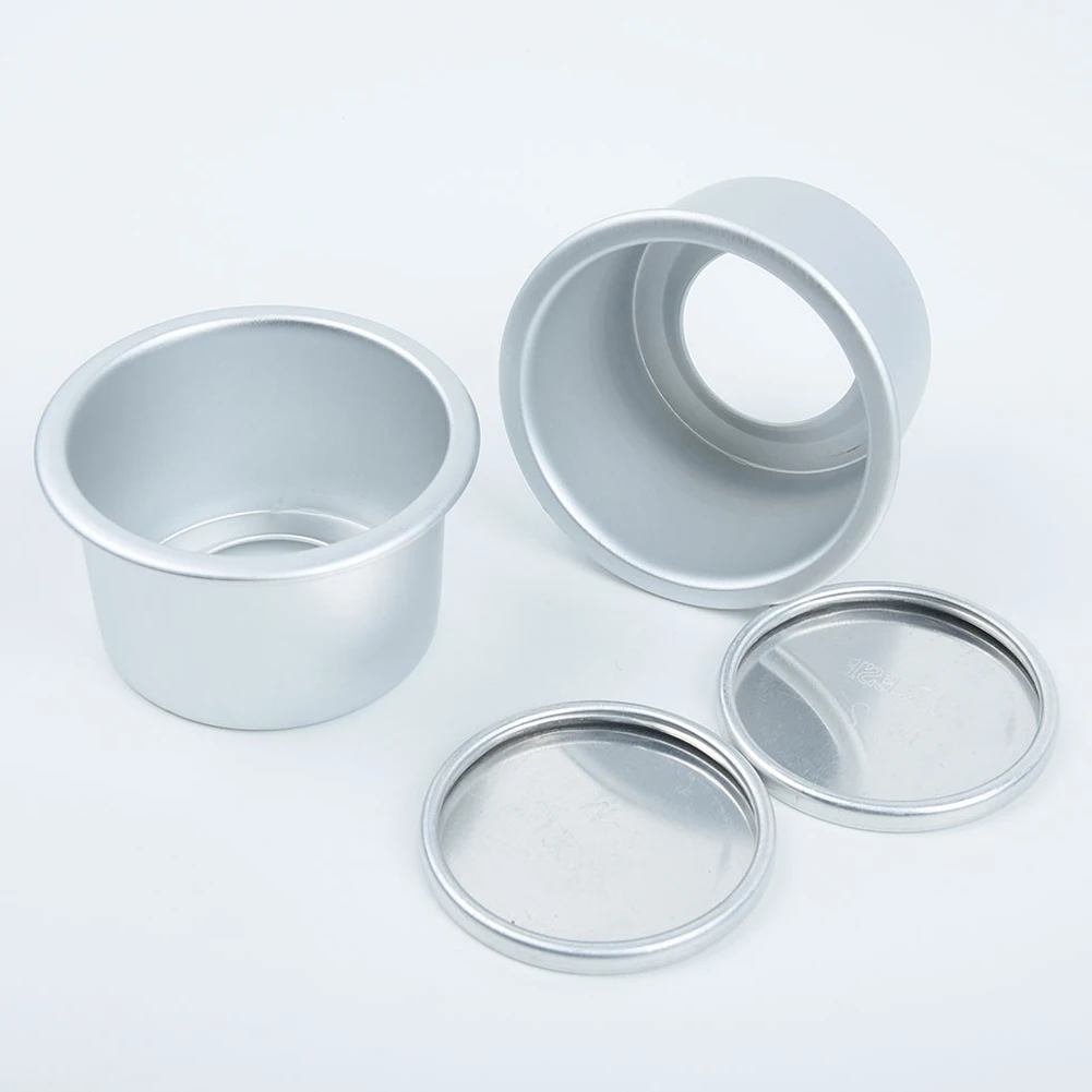 

5 Pcs/set 2.5'' Mini Cake Baking Mold Aluminum Alloy Round Cake Mould Cake Template Baking Dish With Removable Bottom