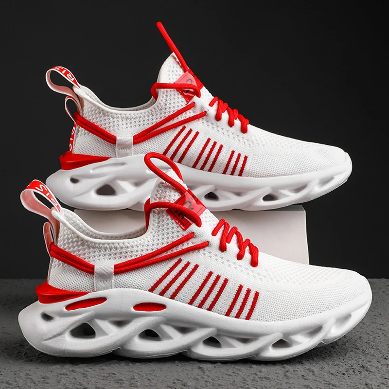 

Sneakers Men Mesh Breathable Blade Shoes Unisex Light Platform Couple Shoes Athletic Running Sport Shoes Size 47 Tenis Masculino