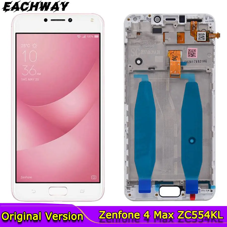 Высококачественный 5 дюймовый черный/белый ЖК дисплей для ASUS zenfone 4 max ZC554KL +