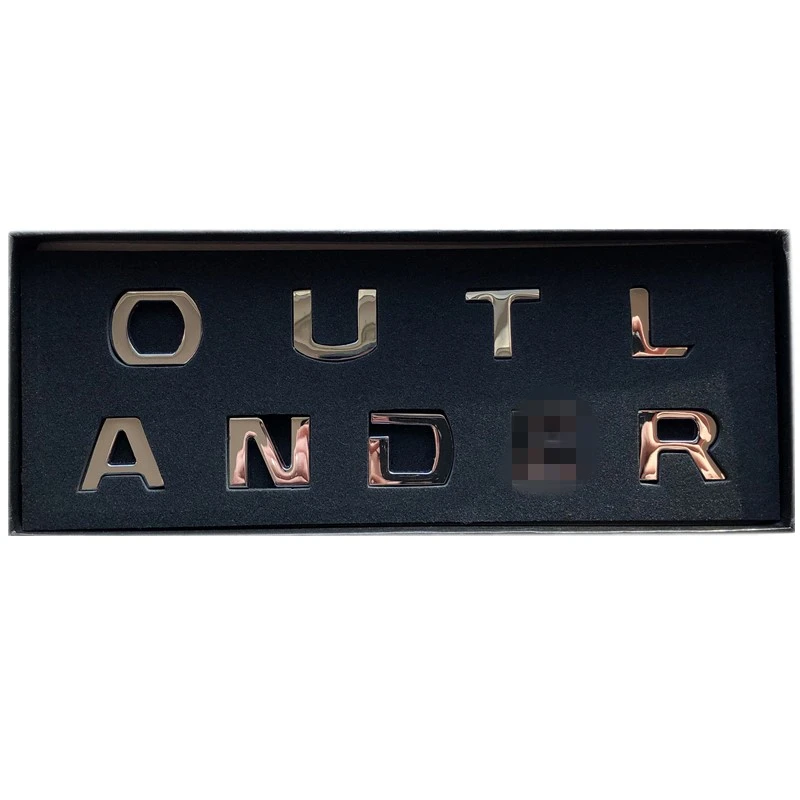 DIY Автомобиль 3D текст для Outlander нержавеющая фиксированная буква капюшон эмблема