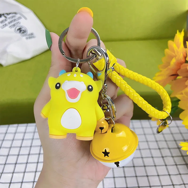

Cute Cartoon Silicone Cow Doll Keychain Creative Couple's Couple's Jewelry Accessories Men Women Bag Pendant Keyring Fine Gift