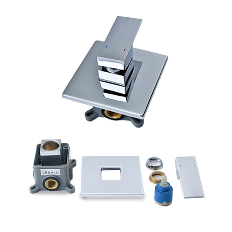 

Valve Brass Concealed Shower2021Mixer Valve 1 Way Faucet Tap Chrome Black and Gold Bathroom Square In Wall Mounted Shower Mixer