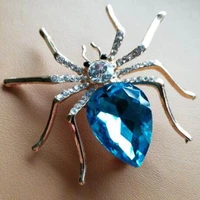 crystal spider shape unisex brooch pin classic exaggeration style corsage jewelry decorative cool stuff
