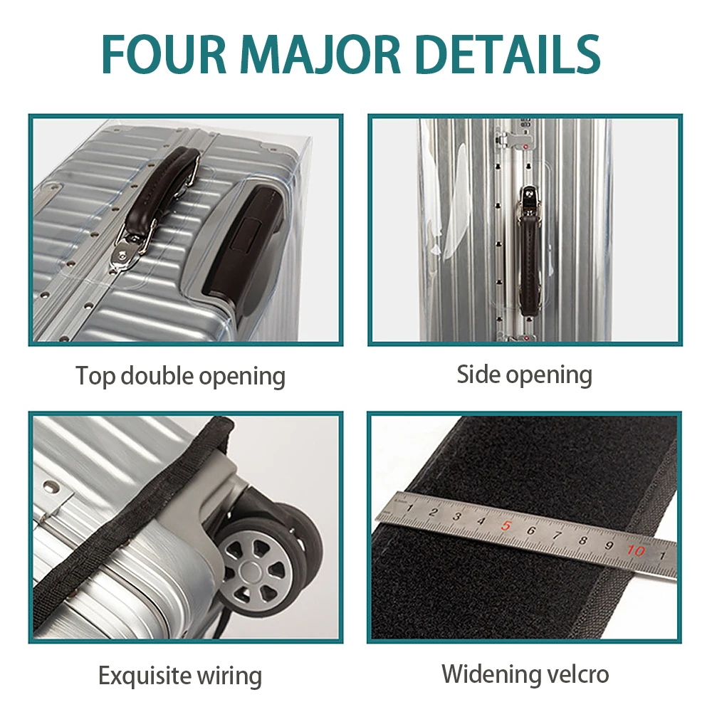Водонепроницаемый чехол для багажа из ПВХ защитный чемодана 20 22 24 26 28 дюймов