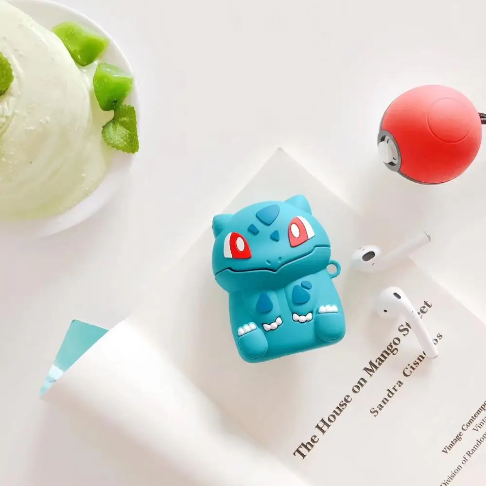 Bulbasaur Ring Chain Soft Silicone Case Cover For AirPods - Color: 5