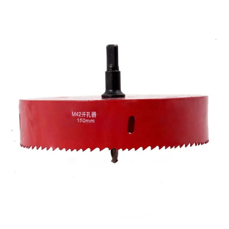 

Square shank and hole saw and drill bimetal 150 mm red