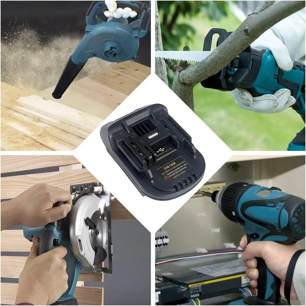 Адаптер для зарядки li ion батарей Dm18M адаптер 20 в 18 аккумуляторов Milwaukee Makita Bl1830