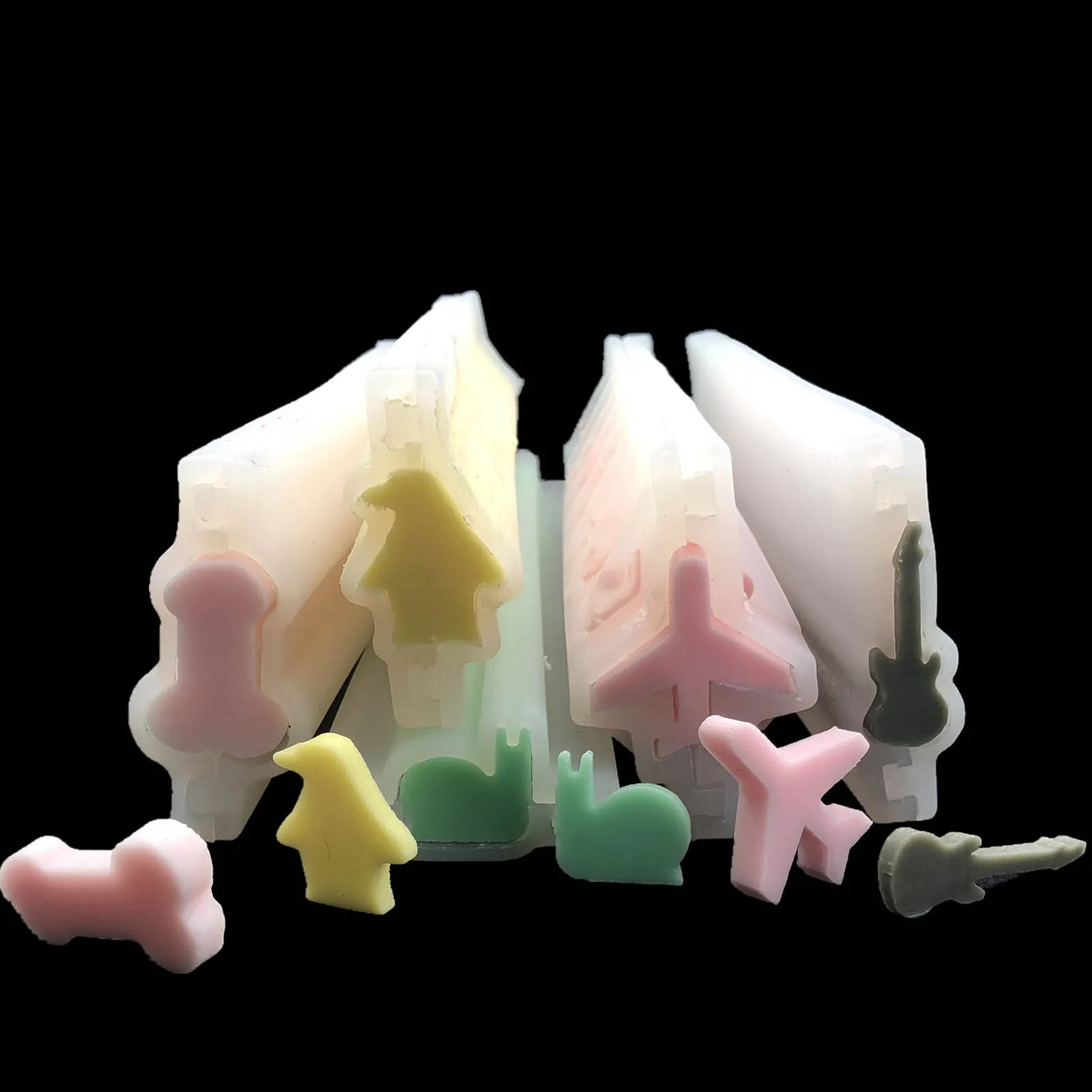 

DIY Guitar Airplane Shape Handmade Soap Mold Silicone Tube Shape Soap Mold Crystal Epoxy Mold Cake Biscuit Baking Mold