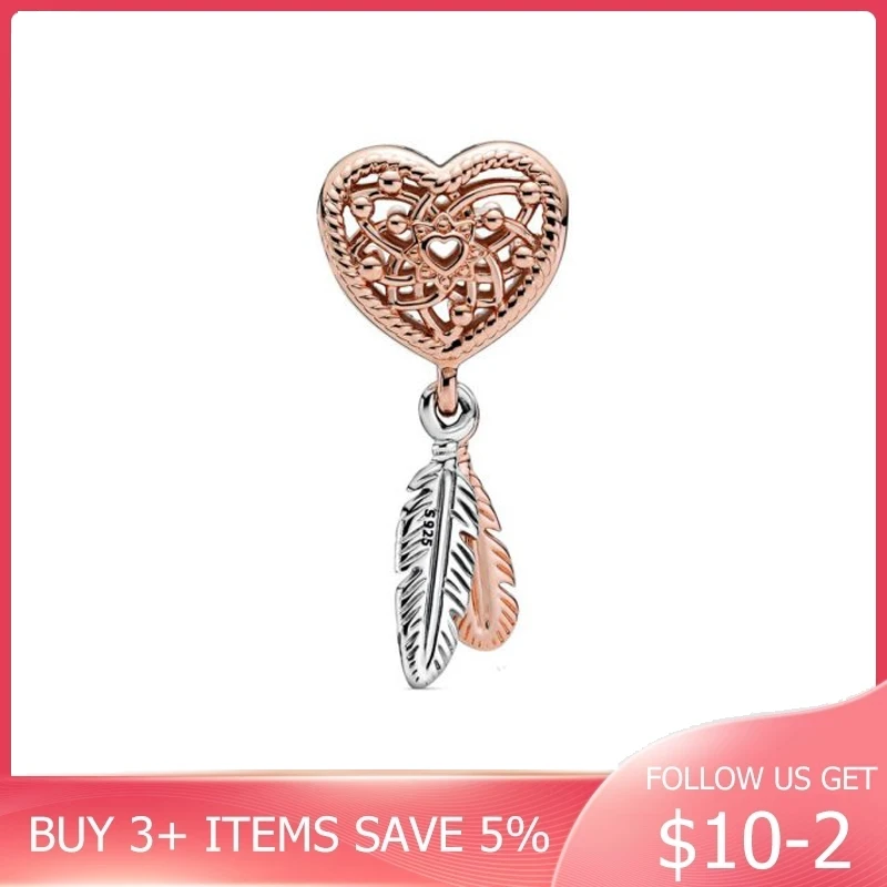 Осенняя Новинка ажурное сердце две перья подвеска Ловец снов подходит для