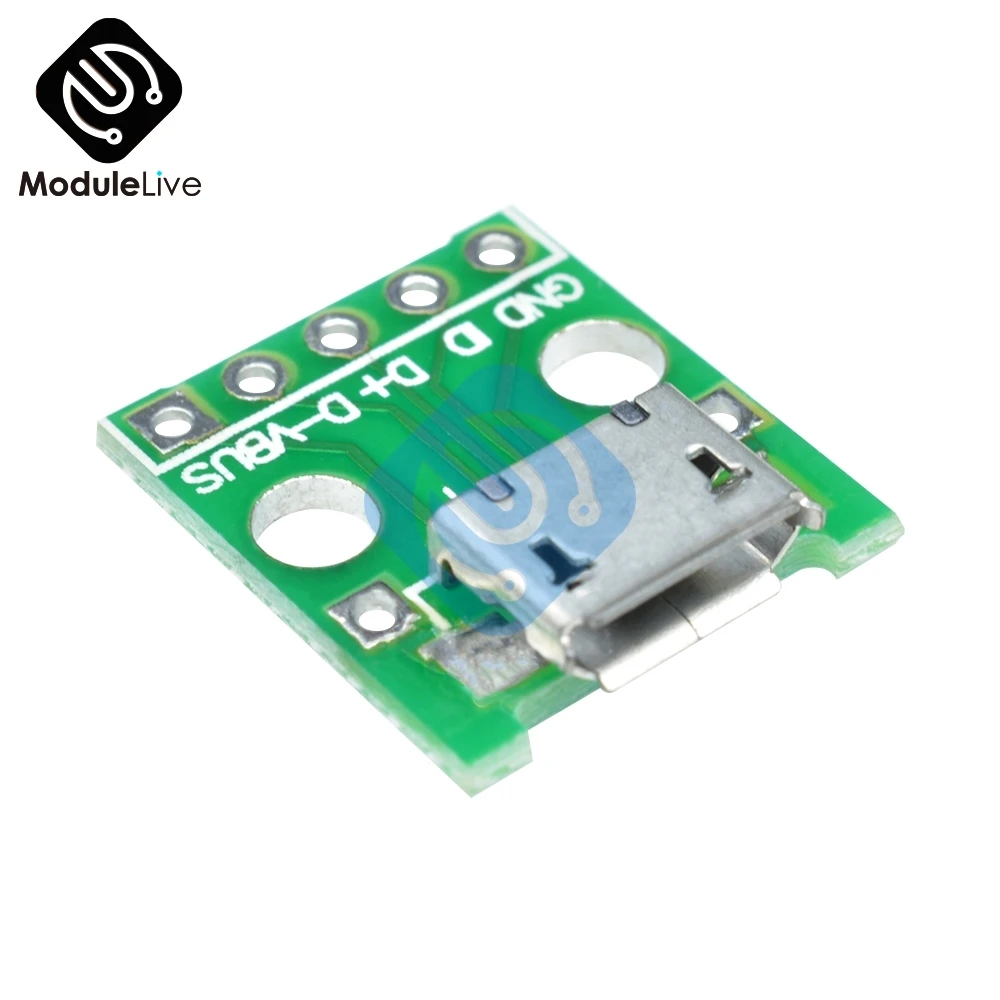 2 54 мм MICRO USB Для DIP адаптера 5 контактный женский разъем Фотографическая плата