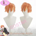Парик для косплея Shinonome Akito Orange Project SEKAI с цветной сценой! Термостойкий синтетический косплей волос Shinonome Akito