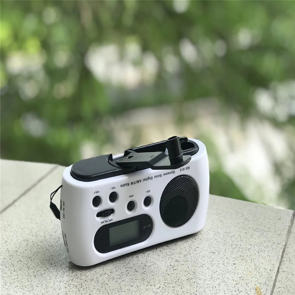 led solar emergency lamp outdoor multifunction hand cranksolarusb charging lighting radio phone charge portable campinghiking free global shipping