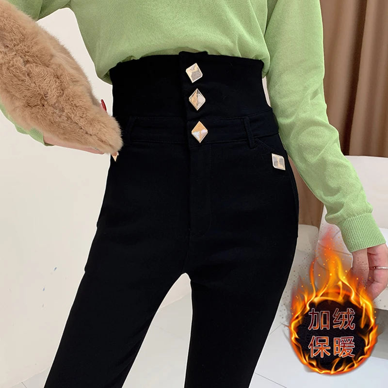 Fv248 new spring winter woman fashion casual Ladies work wear nice Leggings Cashmere thick warm