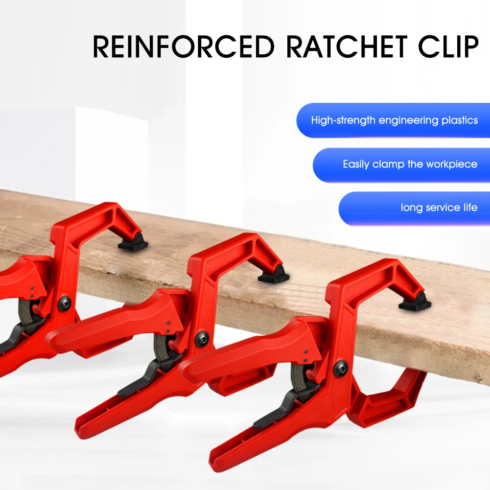

Woodworking Plastic Handi-Clamp with Movable Tips G-Shaped Heavy Duty Large Force Spring Clip Clamps Carpenter Tool 2/3/4 inch