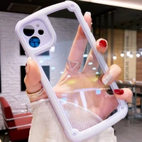 clear silicone frame phone case for apple iphone 11 pro xs max x xr 6 6s 7 8 plus se 2020 transparent bumper back cover