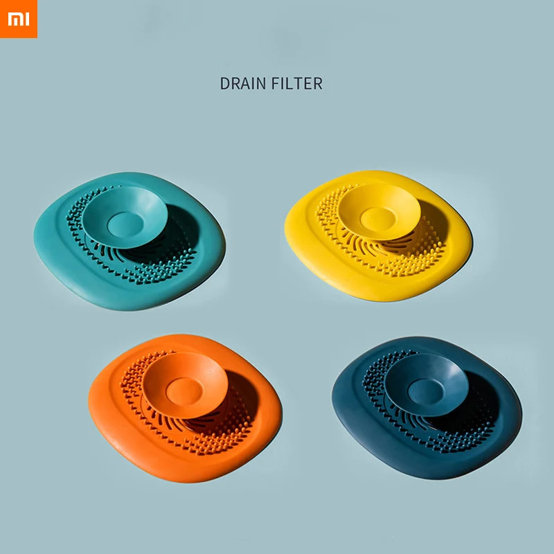

new xiaomi Sink Sewer Filter Floor Drain Strainer Water Hair Stopper Bath Catcher Shower Cover Kitchen Bathroom Anti Clogging