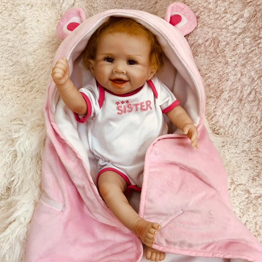 Reborn BabyDoll 20 дюймов реалистичные куклы для новорожденных силиконовые ручной