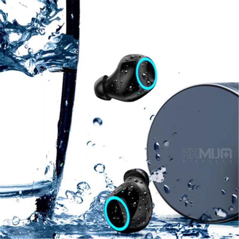 

V60 Metal TWS Earphone Wireless Stereo Charging Bluetooth Headset Subwoofer In-Ear Gaming Headphone HIFI Sports Music Earphones