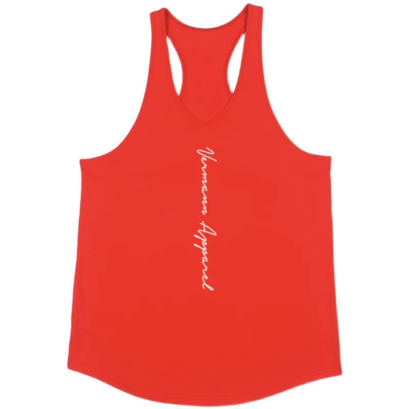 

New Brand Summer Men Gym Muscle Bodybuilding Sleeveless Shirt Cotton Street Workout Tank Top Singlet Fitness Sport Print Vests
