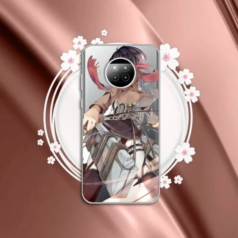 

attack on titan anime Phone Case Transparent for Xiaomi mi Redmi note 10 t 8 9 pro lite 11 Samsung S 8 9 10 20 plus ultra