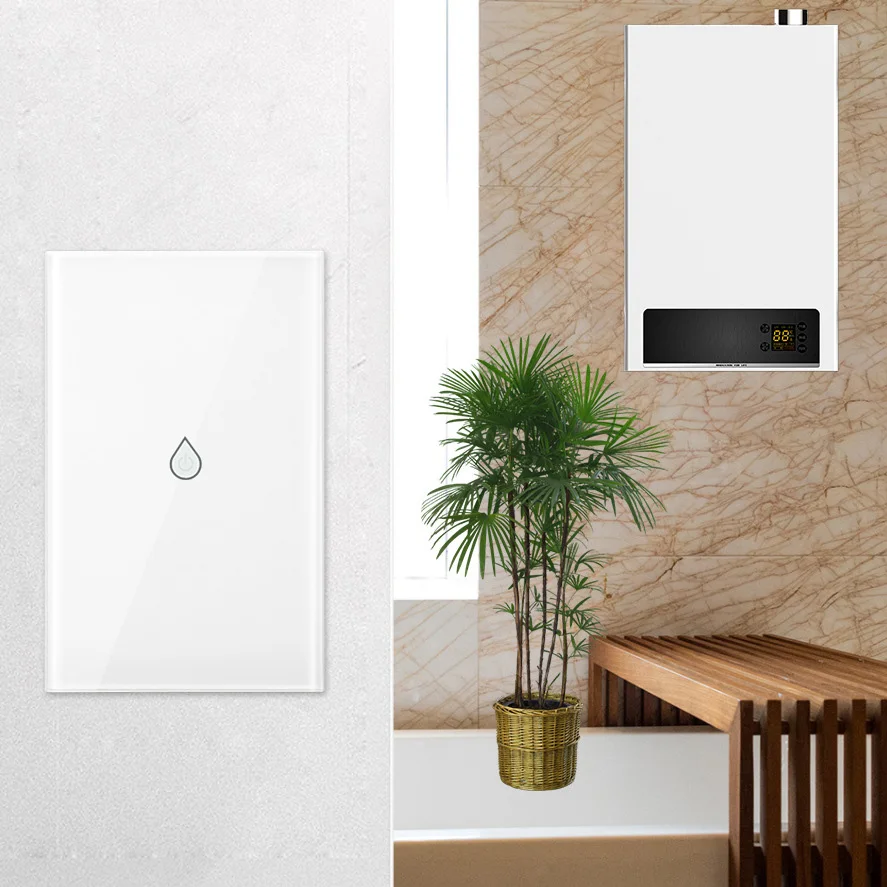 

LEDEAST TUYA 100-240VAC Vertical Touch Panel Wifi Boiler Smart Switch 3000W US Standard 20A Heater Smart Wifi Switch