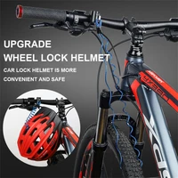 west biking bicycle lock bicycle anti theft pendant electric motorcycle mtb bike helmet lock mini with two keys bike accessories