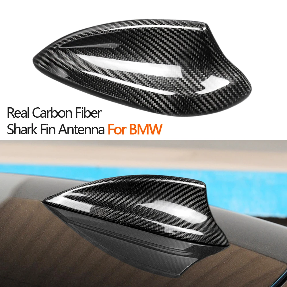 

True Carbon Fiber Shark Fin Antenna Cover For BMW E90 E92 F20 F21 F30 F10 F22 F15 F16 G30 G20 G01 G11 X4 X5 X6 Accessories
