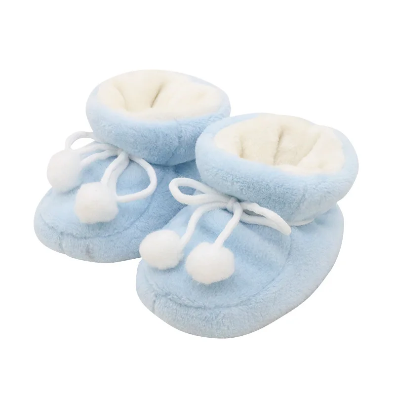 

0-6-12 months 1-year-old baby walking soft sole spring and autumn winter hand-made warm cotton shoes newborn