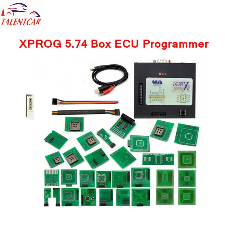 Новейшая версия Xprog V5.74 EEPROM IMMO ECU Программатор Полные Адаптеры Φ M Box 5 74 лучше чем