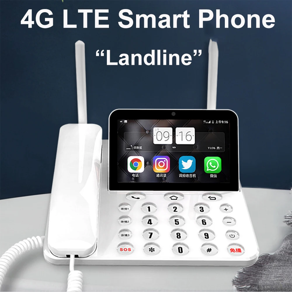 3G 4G двухсимочный беспроводной телефон LTE Smart Android OS Видеозвонок telefon Wifi Bluethooth FM