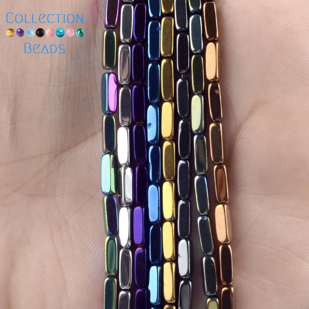 Бусины россыпью из гематита в форме кубовидного камня 15 дюймов 2 х4 мм | Украшения