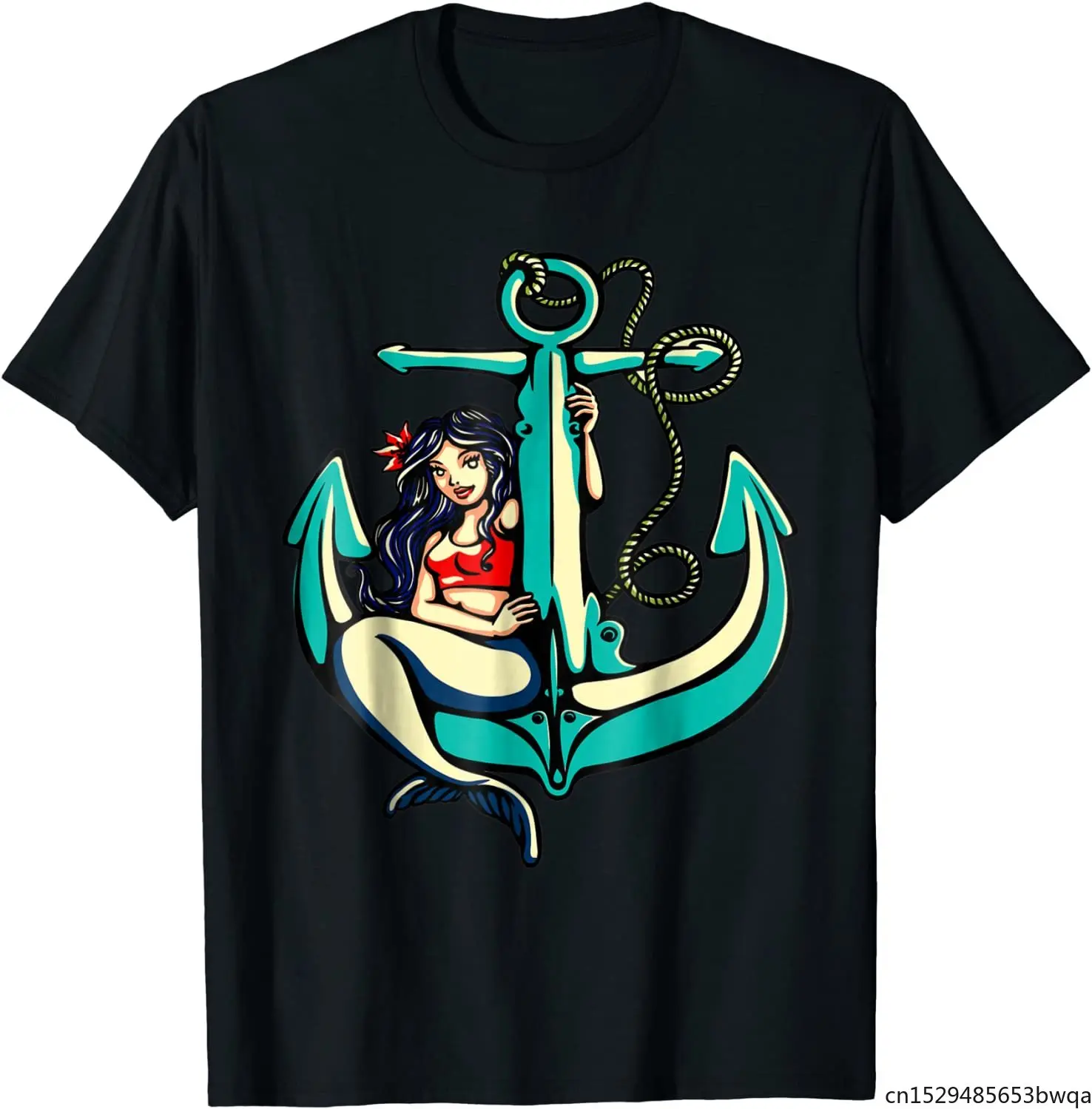 

Pretty Sirem Anchor Girl School Sailor Tatto T-Shirt