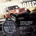 2x7 дюймов 75 Вт светодиодная фара H4 Дальнийближний свет с гало для Lada 4x4 urban Niva Jeep JK Land rover defender для модифицированного Hummer