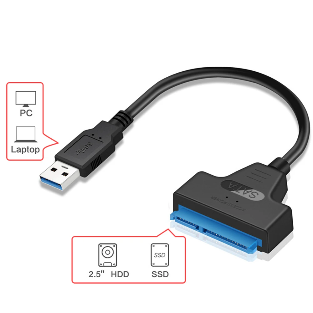 Кабель USB 3 0 SATA для SSD HDD к кабель быстрого вождения 2 5 дюйма внешний адаптер