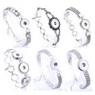 Высококачественные ювелирные изделия, 18 мм, браслет с кнопками-застежками для женщин и мужчин, ювелирные изделия, браслет с кнопками-застежками