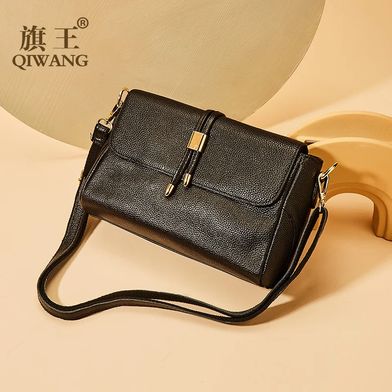 Мягкие женские сумки через плечо из 100% воловьей кожи простая Большая