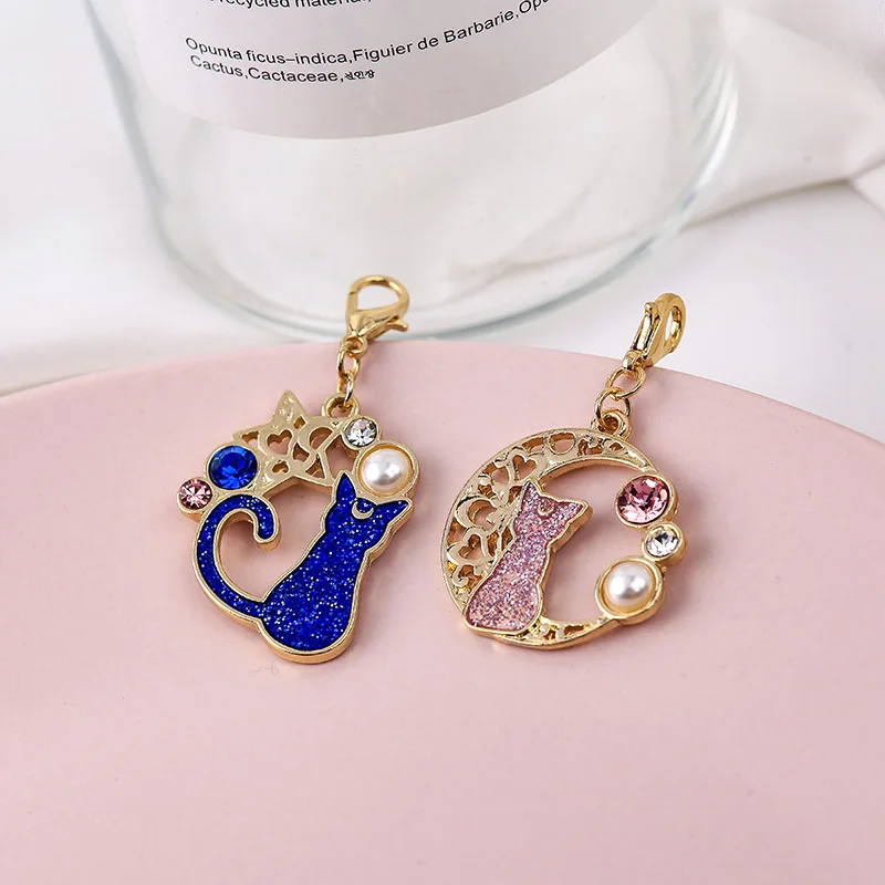 Sansummer новинка 2019 хит модная милая кошка звезды повседневная свисает жемчуг луна с