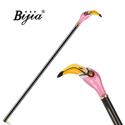 Flamingo BIJIA джентльмен трость domineering ручка в виде животного скипетр креативный подарок civilized трость - Цвет: Flamingo