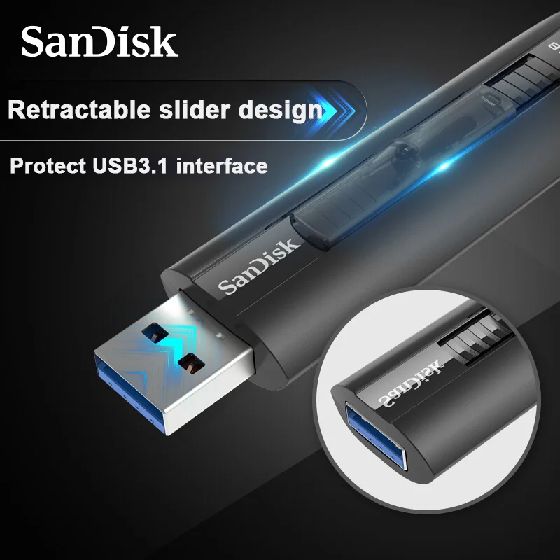 usb флешка Двойной Флеш накопитель SanDisk CZ800 для экстремальных условий Go USB 3 1 флеш 64